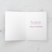 可愛いアフリカ系アメリカンガールファースト誕生日 カード (内部)