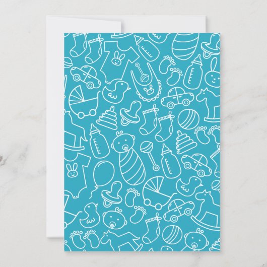 可愛いアフリカ系アメリカ人の男の子の赤ちゃんシャワー 招待状 (裏面)