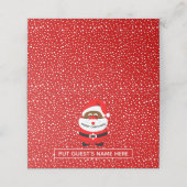 可愛いアフリカ系アメリカ人サンタクロースのクリスマスエスコート プレイスカード (外部開封)