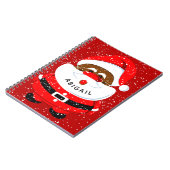 可愛いアフリカ系アメリカ人サンタクロースのクリスマス ノートブック (左側)