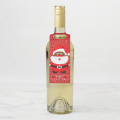 可愛いアフリカ系アメリカ人サンタクロースのクリスマス ボトルネックタグ (ボトル)