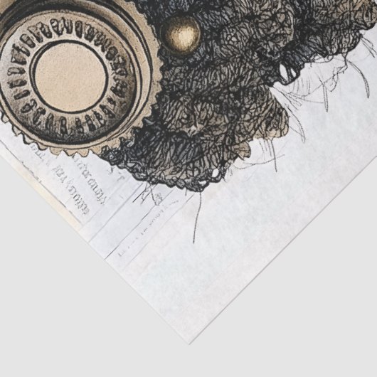 可愛いアフリカ系アメリカ人スチームパンク人形AM2デコページ 薄葉紙 (詳細)