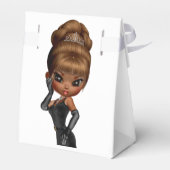 可愛いアフリカ系アメリカ人ディヴァ フェイバーボックス (裏面サイド)