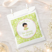 可愛いアフリカ系アメリカ人バレリーナ「行った」 フェイバーバッグ (クリップ留めされた状態)