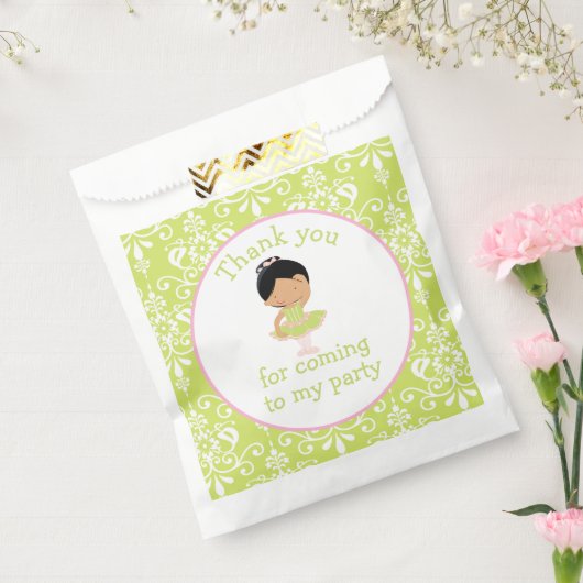 可愛いアフリカ系アメリカ人バレリーナ「行った」 フェイバーバッグ (封をした状態)