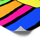 可愛いアフリカ系アメリカ人フェアリーガールハッピーバースデー ポスター (角)