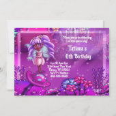 可愛いアフリカ系アメリカ人フェアリー誕生日パーティー 招待状 (正面)
