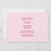 可愛いアフリカ系アメリカ人プリンセスガールバースデーパーティー 招待状 (裏面)