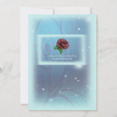 可愛いアフリカ系アメリカ人プリンセス誕生会 招待状 (裏面)