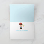 可愛いアフリカ系アメリカ人海賊少年バースデーパーティー カード (内部)