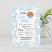 可愛いアフリカ系アメリカ人男の赤ちゃんの赤ちゃん 招待状 (スタンド正面)