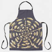 可愛いアフリカ頭が切れるブルーオリーブグリーンアートデザイン エプロン (正面)