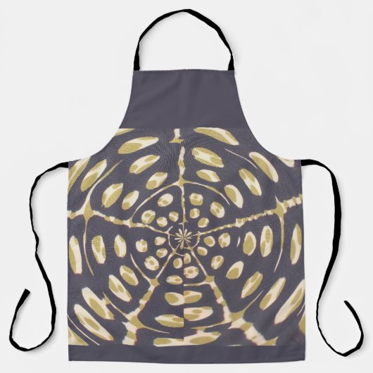 可愛いアフリカ頭が切れるブルーオリーブグリーンアートデザイン エプロン (正面)