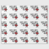 可愛いアプリとヘブライ初のROSH HASHANAHデザイン ラッピングペーパー (フラット)