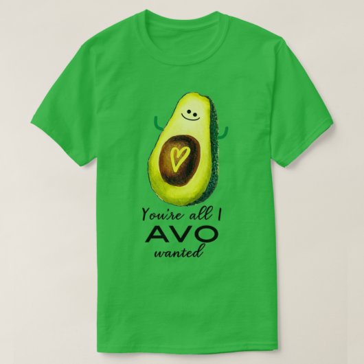 可愛いアボカドが欲しかった Tシャツ (デザイン正面)