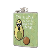 可愛いアボカドだから私たちは良いものを持つことができない フラスク (左)