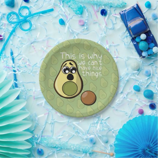 可愛いアボカドだから私たちは良いものを持つことができない ペーパープレート (パーティー)