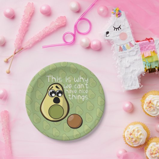 可愛いアボカドだから私たちは良いものを持つことができない ペーパープレート (パーティー)