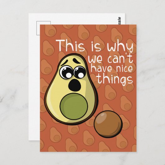 可愛いアボカドだから私たちは良いものを持つことができない ポストカード (正面/裏面)