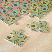 可愛いアボカドとレインボーのグラデグラデーションント ジグソーパズル (側面)