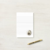 可愛いアボカドのヴィンテージスタイルが並ぶ ポストイット (デスク上)