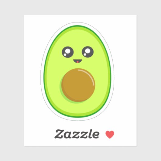 可愛いアボカド漫画 – かわいいシール シール (シート)