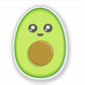 可愛いアボカド漫画 – かわいいシール シール (正面)