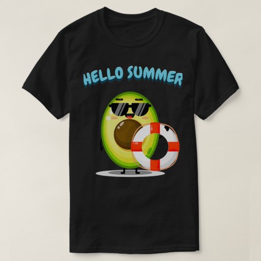 可愛いアボカド運の浮き浮き Tシャツ (デザイン正面)