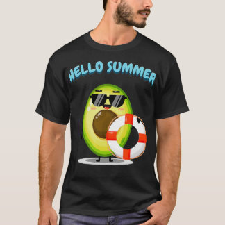 可愛いアボカド運の浮き浮き Tシャツ