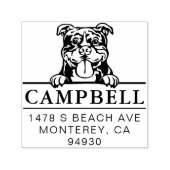 可愛いアメリカいじめっカスタムて犬の住所スタンプ セルフインキングスタンプ (デザイン)