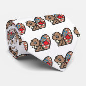 可愛いアメリカンカナダビーバー ネクタイ (ロール)