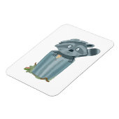 「可愛いアライグマとゴミよくはしゃぐ- Animal Art Pri マグネット (左側)