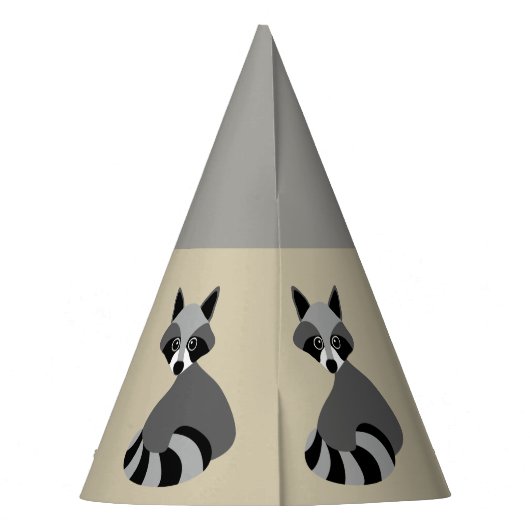 可愛いアライグマのグラフィックス パーティーハット (裏面)