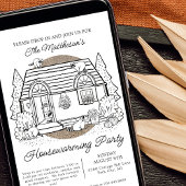 可愛いアライグマのドロップ引っ越し祝いパーティーパーティー 招待状