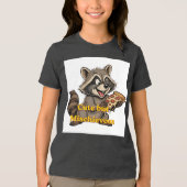 可愛いアライグマの小さな泥棒 トライブレンドTシャツ (正面)