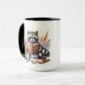 可愛いアライグマ愛好家はモノグラムを追加 マグカップ (正面左)