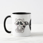 可愛いアライグマ愛好家はモノグラムを追加 マグカップ (左)