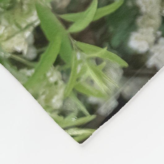 可愛いアラスカンマラムートドッグパピー花写真 フリースブランケット (角)