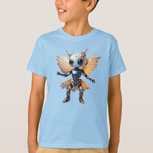 可愛いアリの女の子が踊るロボット・ピクシー Tシャツ (正面)