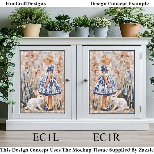 可愛いアリスモインスパイアザイクポートレートEC1Lデコページ 薄葉紙