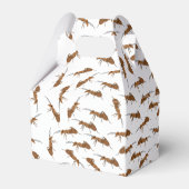 可愛いアリ柄名前をカスタムする子供の誕生日パーティー フェイバーボックス (裏面サイド)