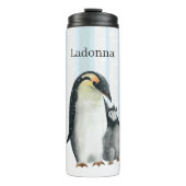 可愛いアルキペンギン愛好家の名前を追加 タンブラー (正面)