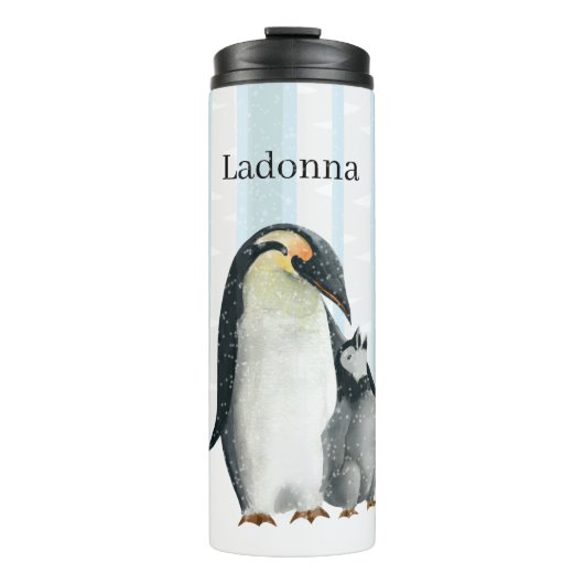 可愛いアルキペンギン愛好家の名前を追加 タンブラー (正面)