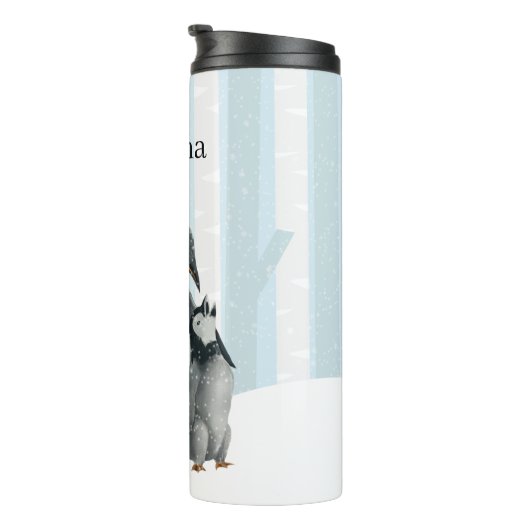 可愛いアルキペンギン愛好家の名前を追加 タンブラー (回転右)