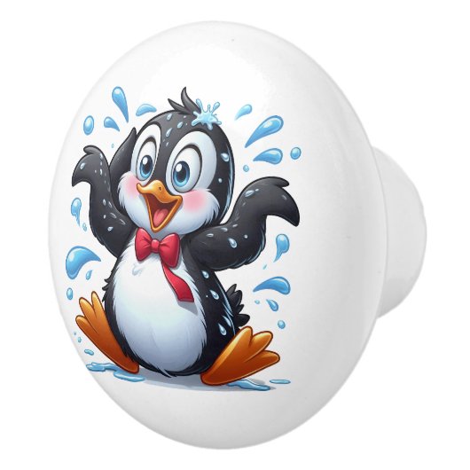 可愛いアルティックペンギン セラミックノブ (右)