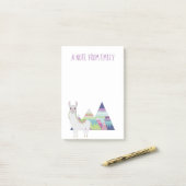 可愛いアルパカラフルカ山脈 ポストイット (デスク上)