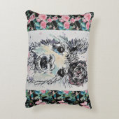 可愛いアルパクラマバラウォーターカラーアクセントクッション アクセントクッション (裏面(縦))