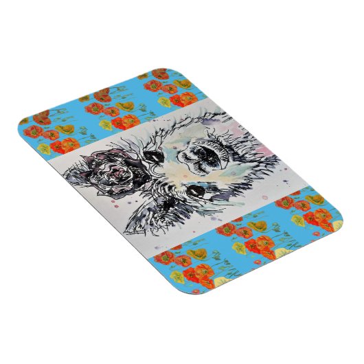 可愛いアルパラマアニマルウォーター色アートマグネット マグネット (右側)