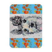 可愛いアルパラマアニマルウォーター色アートマグネット マグネット (縦)