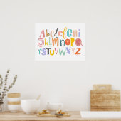 可愛いアルファベットクールタイポグラフィ ポスター (キッチン)